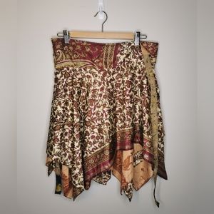 Hand-made Recycled Sari Wrap Skirt